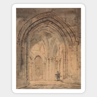 St. Alban's Cathedral, Hertfordshire by Thomas Girtin Sticker